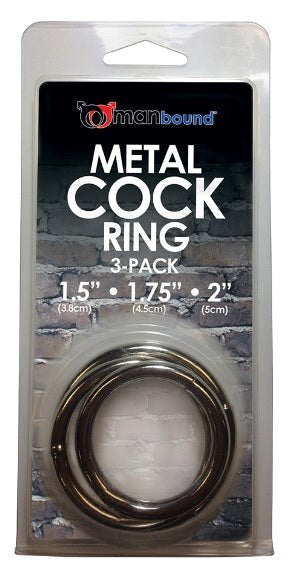 Manbound Cock Rings 3 Pack Metal - Cock Rings