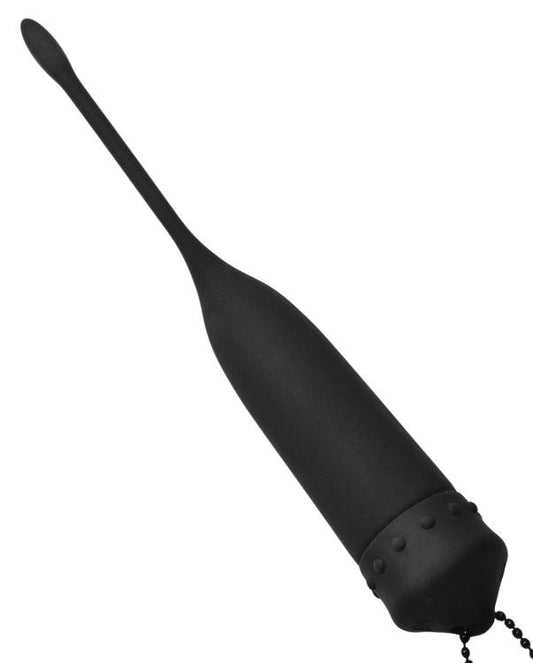 Masters Series Cadence Vibrating Silicone Sound Black - Penis Plugs