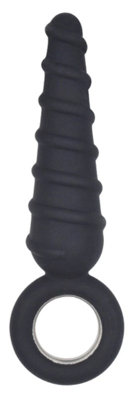 Metal O-Ring Spiral Silicone Anal Plug - - Butt Plugs