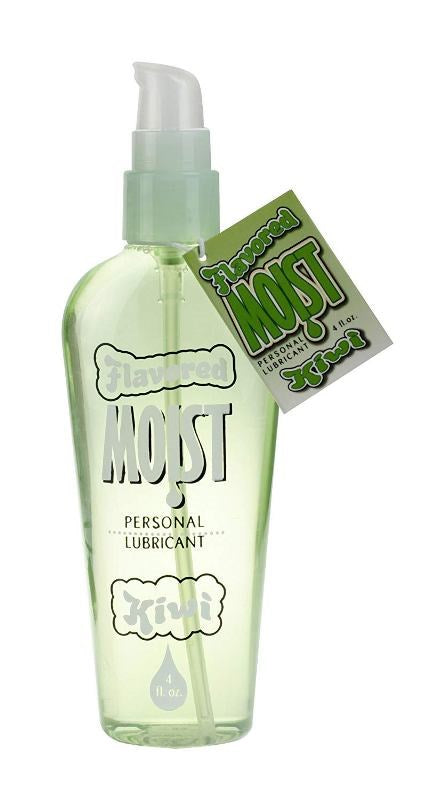 Pipedream Moist Flavored Personal Lubricant Kiwi 4 oz - Water Based Lubes