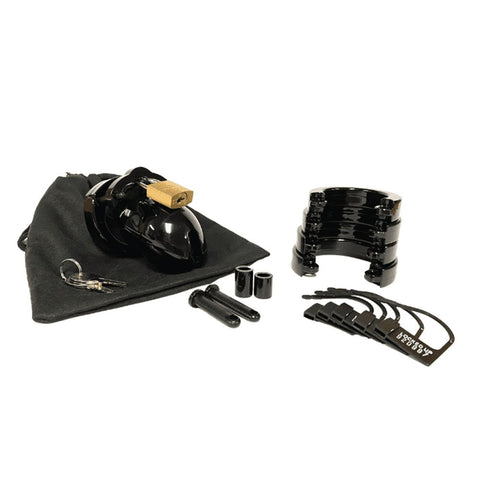 Mr. Stubb Chastity Cock Cage Kit - Black - Male Chastity