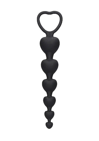 Ouch! Anal Heart Beads - Butt Plugs