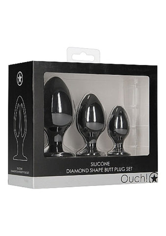 Ouch! Diamond Shape Plug Set - Butt Plugs