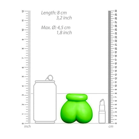 OUCH! Luminous Bondage Ball Sack - Radiant Restraint for Thrilling Nights - Cock Rings