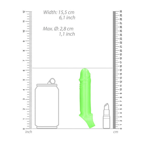 OUCH! Glow In Dark Smooth Stretchy Penis Sleeve - Pumps, Extenders and Sleeves