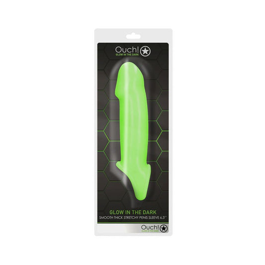 OUCH! Smooth Thick Penis Sleeve Glow in Dark - Pumps, Extenders and Sleeves