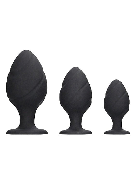 Ouch! Swirled Butt Plug Set - - Butt Plugs