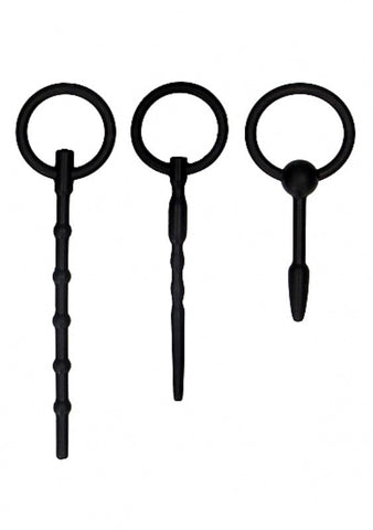Ouch! Urethral Sounding Plug Set - Cock Rings