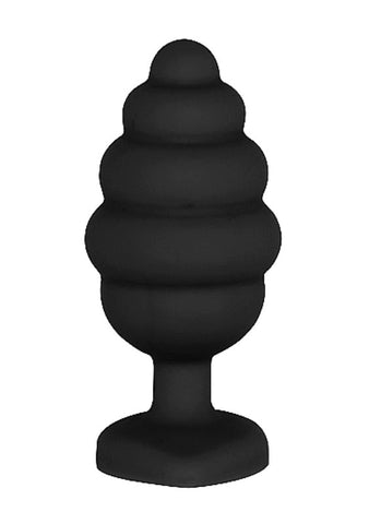 OUCH! XL Ribbed Diamond Heart Plug - Indulge in Luxury - Butt Plugs