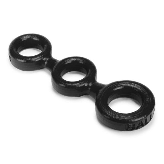 Oxballs 3-Ball Cock Ring With 2 Ball Stretchers - Cock Rings