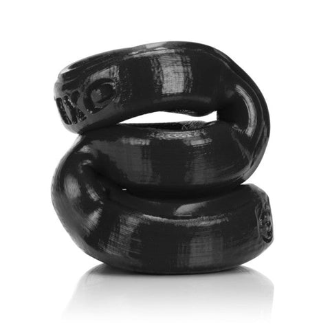 Oxballs 3-Ball Cock Ring With 2 Ball Stretchers - Cock Rings