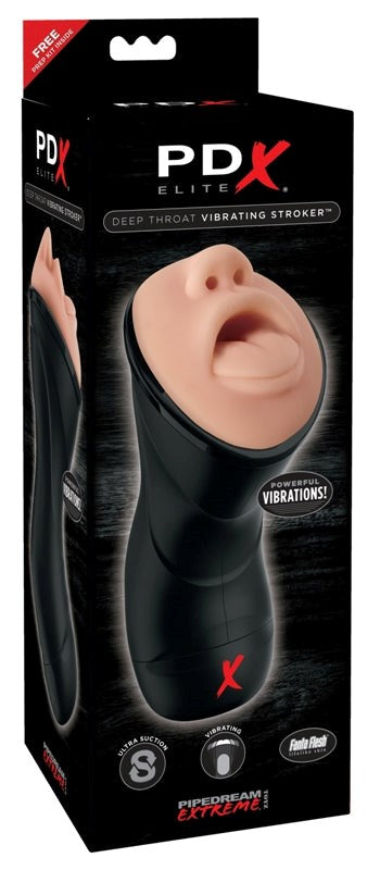 PDX Elite Deep Throat Vibrating Mens Stroker - Masturbators and Strokers