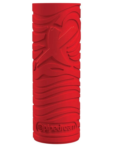 PDX Elite EZ Grip Squeezable Male Stroker Red - Masturbators and Strokers