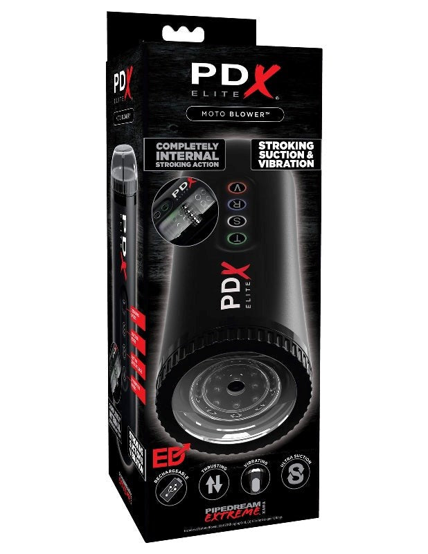 PDX Elite Moto Blower Vibrating Male Stroker - Masturbators and Strokers