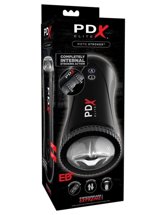 PDX Elite Moto Vibrating and Thrusting Male Stroker - Masturbators and Strokers