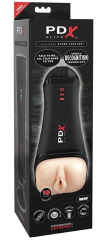 PDX Elite Talk-Back Vibrating Super Stroker - Realistic Butts And Vaginas