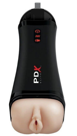 PDX Elite Talk-Back Vibrating Super Stroker - Realistic Butts And Vaginas