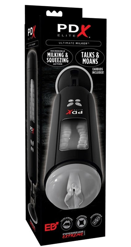 PDX Elite Ultimate Milker Vibrating Male Masturbator - Masturbators and Strokers