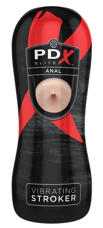 PDX Elite Realistic Male Vibrating Anal Stroker - Masturbators and Strokers