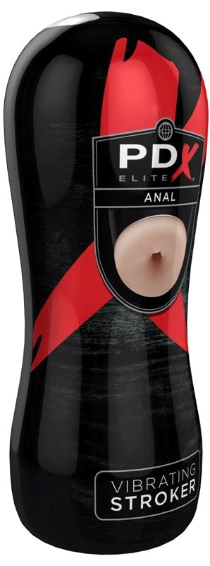 PDX Elite Realistic Male Vibrating Anal Stroker - Masturbators and Strokers