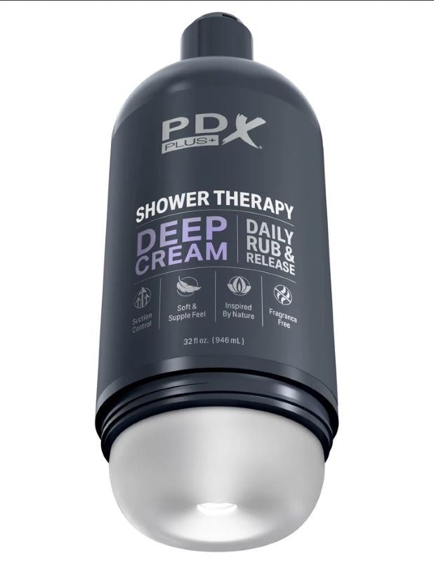 PDX Plus Shower Therapy Deep Cream Mens Masturbator - Masturbators and Strokers