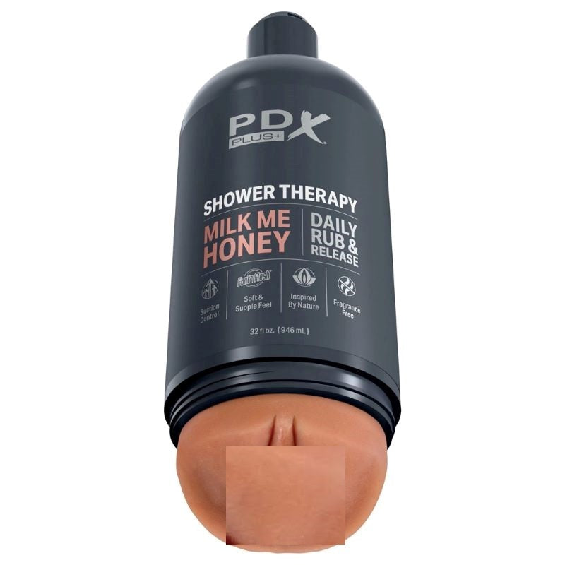 PDX Plus Shower Therapy Milk Me Honey Realistic Masturbator - Realistic Butts And Vaginas