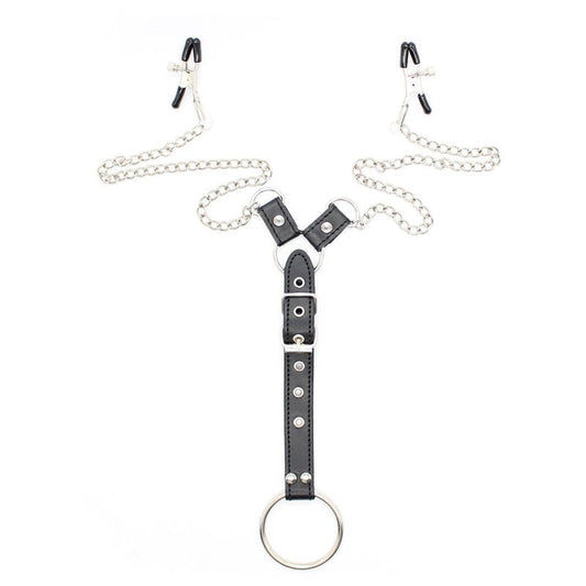 Penitentiary Nipple Clamps and Cock Ring Set - Nipple and Clit Clamps