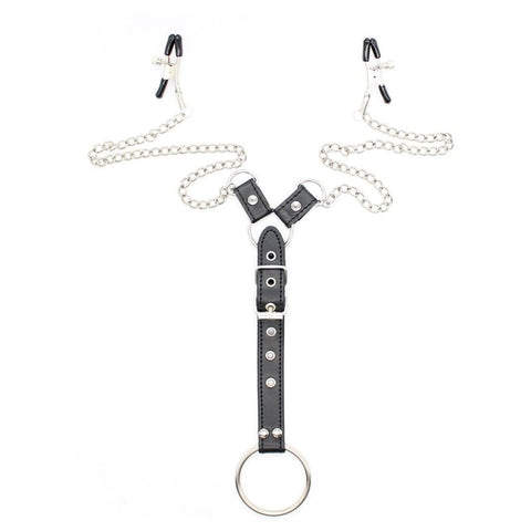 Penitentiary Nipple Clamps and Cock Ring Set - Nipple and Clit Clamps