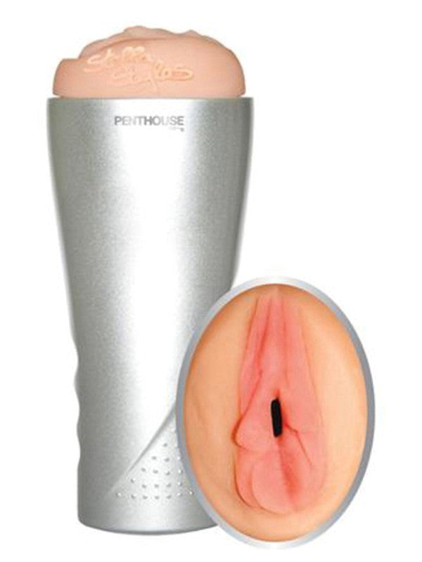 Penthouse Deluxe Vibrating Cyberskin Stroker Stella Styles - Realistic Butts And Vaginas