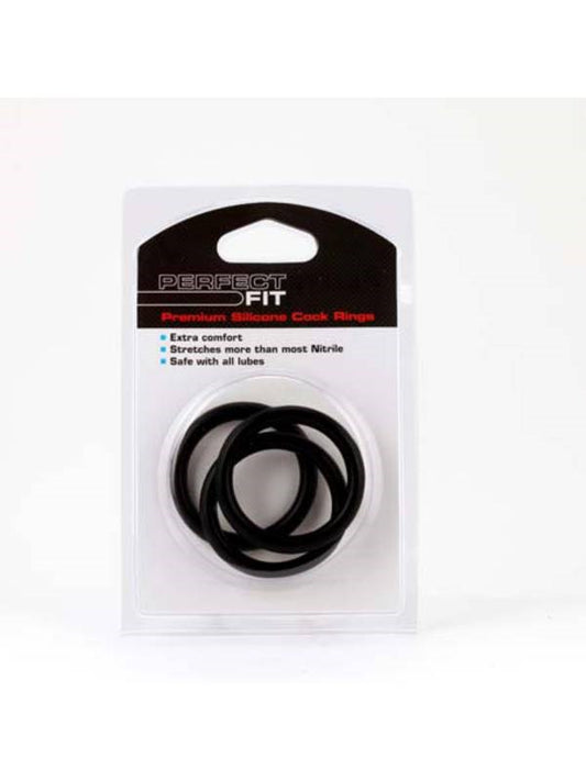 Perfect Fit Silicone 3 Ring Kit - Cock Rings
