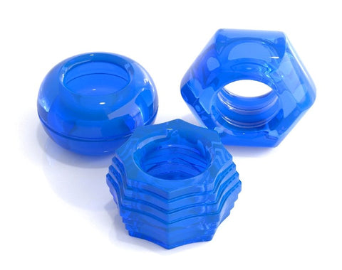 Pipedream Classix Deluxe Stretchy Cock Ring Set Blue - Cock Rings