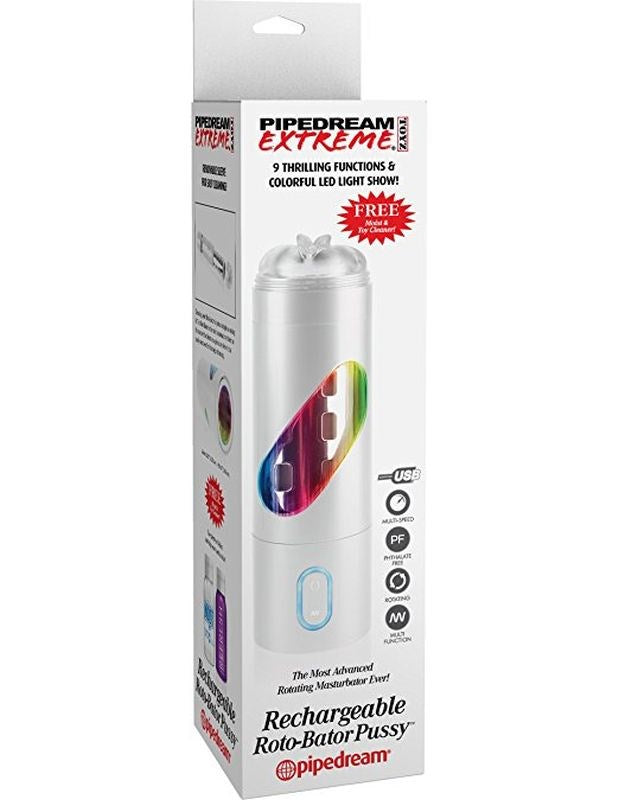 Pipedream Extreme Rechargeable Roto-Bator Pussy Stroker - Masturbators and Strokers