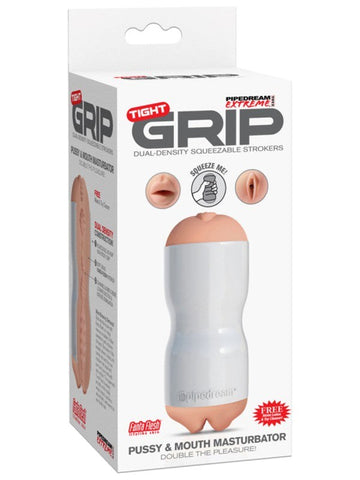 Pipedream Extreme Tight Grip Pussy and Mouth Masturbator - Masturbators and Strokers