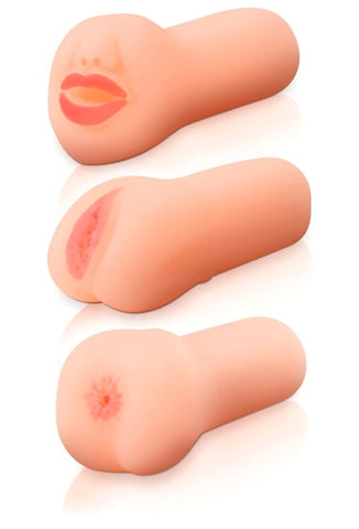 Pipedream Extreme Travel Trio Realistic Masturbator Set - Masturbators and Strokers