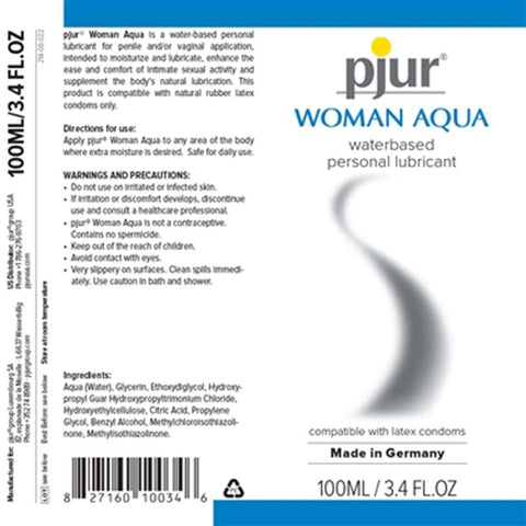 Pjur Woman Aqua 100ml - Water Based Lubes