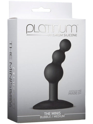 Doc Johnson Platinum The Minis Black Bubble Butt Plug - Butt Plugs