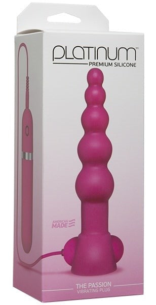 Platinum Premium Silicone The Passion Vibrating Plug Pink - - Anal Vibrators