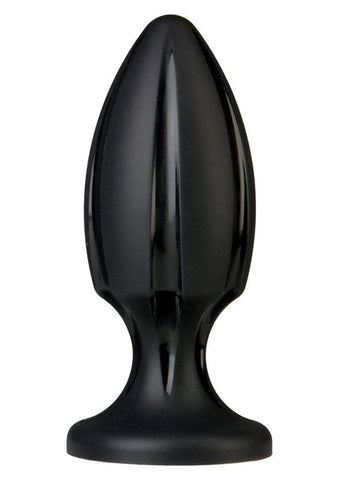Doc Johnson Platinum The Rocket Silicone Anal Plug Black - Butt Plugs