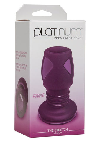 Doc Johnson Platinum The Stretch Medium Butt Plug Purple - Butt Plugs