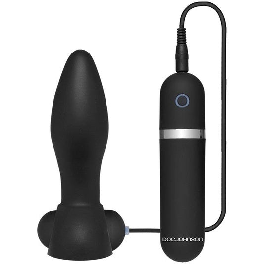 Doc Johnson Platinum The Touch Vibrating Anal Plug Black - Butt Plugs