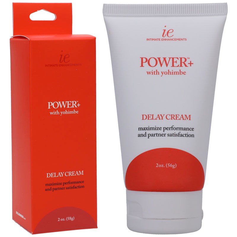 Doc Johnson Power+ with Yohimbe Delay Cream for Men 56g - Delay and Excite Sprays
