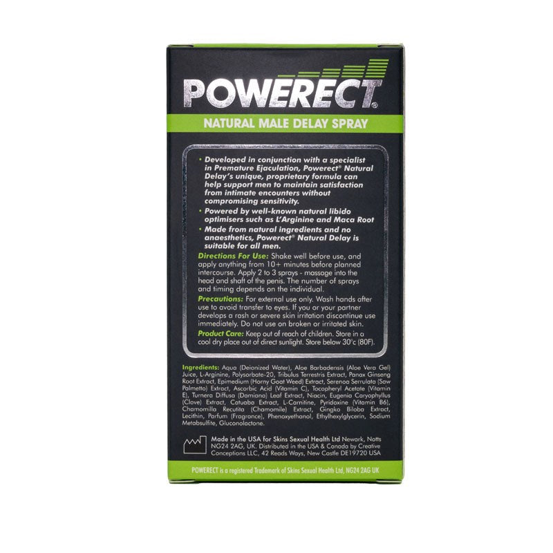 Powerect Natural Delay Spray - 30ml - - Delay and Excite Sprays