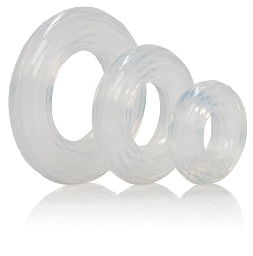 California Exotics Premium Silicone Cock Ring Set - Stretchy Cock Rings