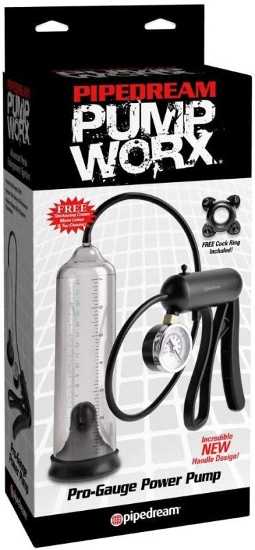 Pipedream Pump Worx Pro-Gauge Power Penis Pump - Pumps, Extenders and Sleeves