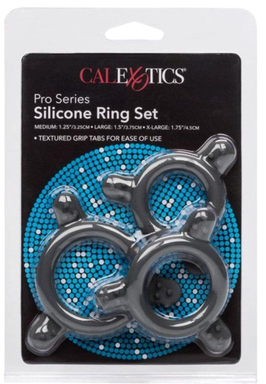 California Exotics Pro Series Silicone Cock Ring Set - Stretchy Cock Rings
