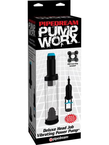 Pump Worx Deluxe Head Job Vibrating Penis Pump - Pumps, Extenders and Sleeves