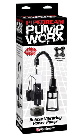 Pump Worx Deluxe Vibrating Power Penis Pump - Pumps, Extenders and Sleeves