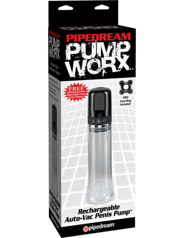 Pump Worx Rechargeable Auto-Vac Penis Pump - Pumps, Extenders and Sleeves