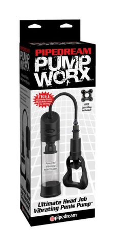 Pump Worx Ultimate Head Job Vibrating Penis Pump - Pumps, Extenders and Sleeves