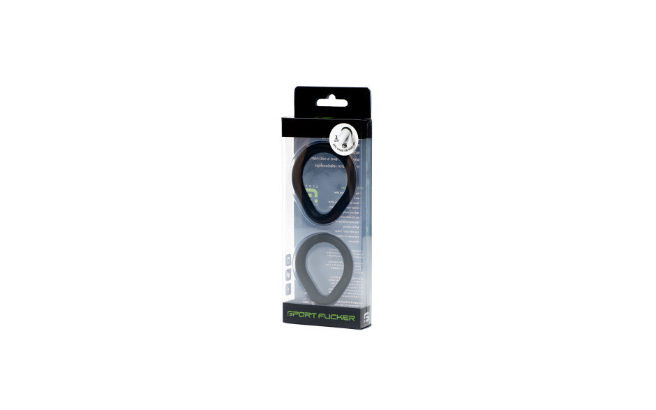 Sport Fucker 2 Pack Epic Hard on Cock Ring Set - - Cock Ring Sets